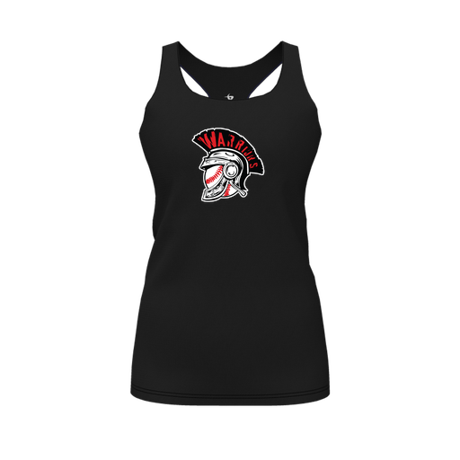 [CUS-DFW-RCBK-PER-BLK-FYS-LOGO1] Racerback Tank Top (Female Youth S, Black, Logo 1)