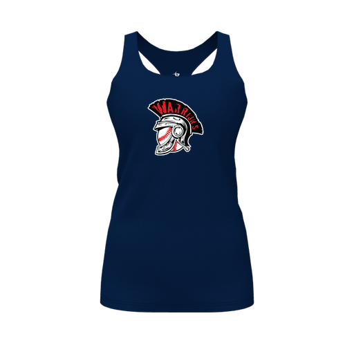 [CUS-DFW-RCBK-PER-NVY-FYS-LOGO1] Racerback Tank Top (Female Youth S, Navy, Logo 1)