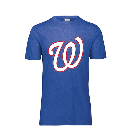 [FTSCUBRY-YS-LOGO2] Decker Youth Tri-Blend T-Shirt - Short Sleeve (Youth S, Royal, Logo 2)