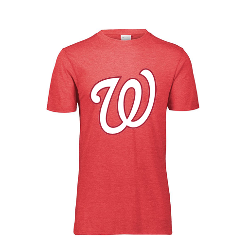 [FTSCUBRD-YS-LOGO2] Decker Youth Tri-Blend T-Shirt - Short Sleeve (Youth S, Red, Logo 2)