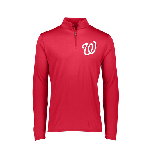 [2787.040.XS-LOGO2] Ladies Dri Fit 1/4 Zip Shirt (Female Adult XS, Red, Logo 2)