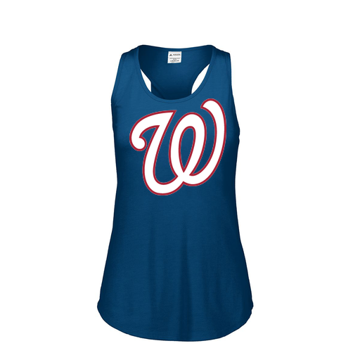 [FT0TUBNV-FAS-LOGO2] Ladies Tri Blend Tank Top (Female Adult S, Navy, Logo 2)