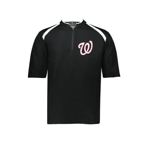 [229581-AS-BLK-LOGO2] Men's Dugout Short Sleeve Pullover (Adult S, Black, Logo 2)