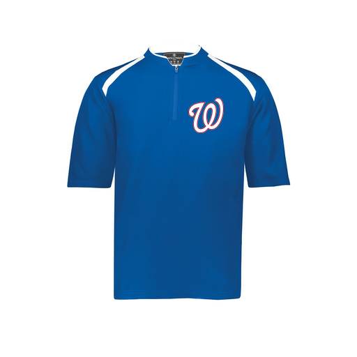 [229581-AS-RYL-LOGO2] Men's Dugout Short Sleeve Pullover (Adult S, Royal, Logo 2)