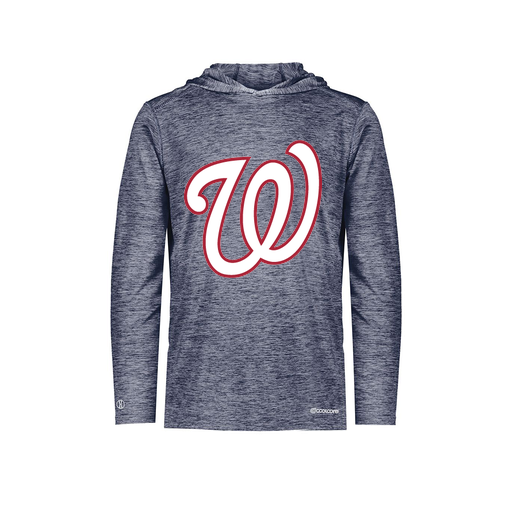 [FOLHCGNV-AS-LOGO2] Decker Men's Charge Hoodie (Adult S, Navy, Logo 2)