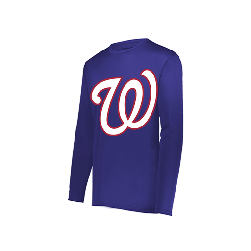 [222822.747.XS-LOGO2] Men's LS Smooth Sport Shirt (Adult XS, Purple, Logo 2)