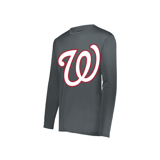 [222822.059.XS-LOGO2] Men's LS Smooth Sport Shirt (Adult XS, Gray, Logo 2)