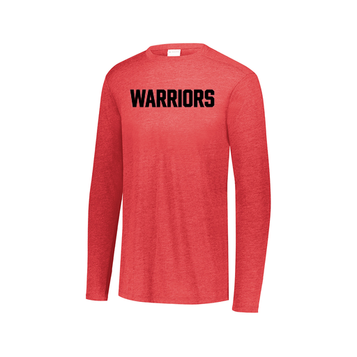 [FTLCUBRD-AXS-LOGO3] Decker Men's Tri-Blend T-Shirt - Long Sleeve (Adult XS, Red, Logo 3)