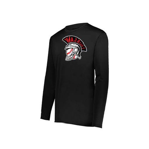 [222823.080.S-LOGO1] Youth LS Smooth Sport Shirt (Youth S, Black, Logo 1)