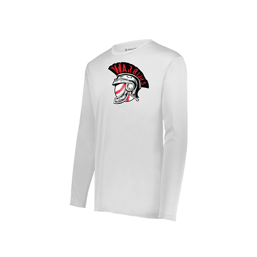 [222823.005.S-LOGO1] Youth LS Smooth Sport Shirt (Youth S, White, Logo 1)