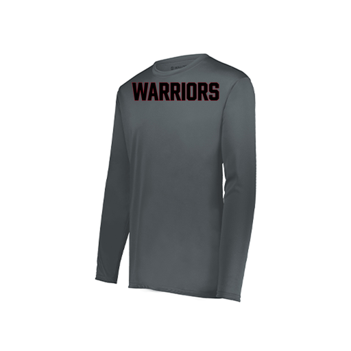[222823.059.S-LOGO3] Youth LS Smooth Sport Shirt (Youth S, Gray, Logo 3)