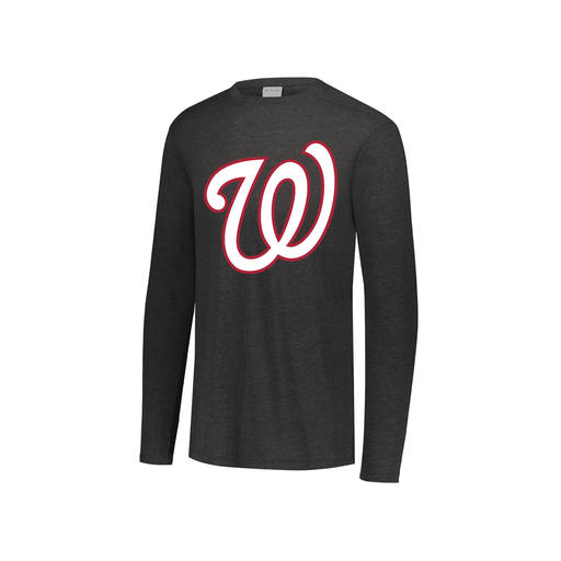 [FTLCUBBK-YS-LOGO2] Decker Youth Tri-Blend T-Shirt - Long Sleeve (Youth S, Black, Logo 2)