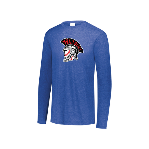 [FTLCUBRY-YS-LOGO1] Decker Youth Tri-Blend T-Shirt - Long Sleeve (Youth S, Royal, Logo 1)