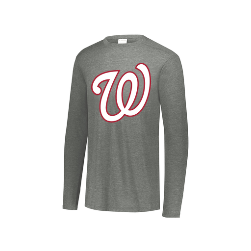 [FTLCUBGY-YS-LOGO2] Decker Youth Tri-Blend T-Shirt - Long Sleeve (Youth S, Gray, Logo 2)