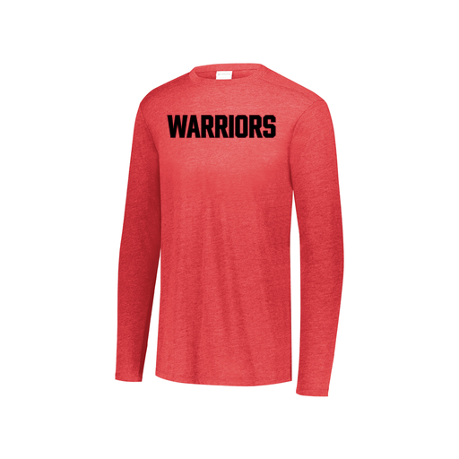 [FTLCUBRD-YS-LOGO3] Decker Youth Tri-Blend T-Shirt - Long Sleeve (Youth S, Red, Logo 3)