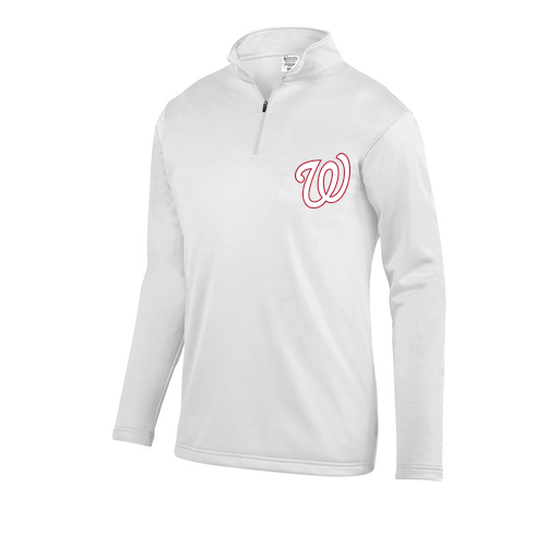 [FOLQFFWH-YS-LOGO2] Decker Youth FlexFleece 1/4 Zip (Youth S, White, Logo 2)