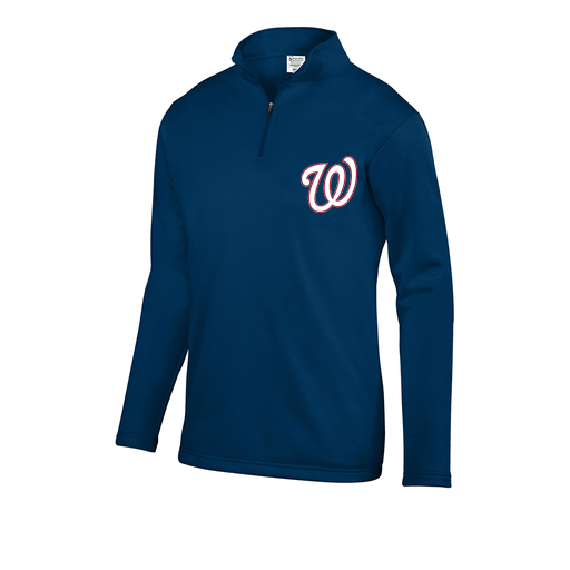 [FOLQFFNV-YS-LOGO2] Decker Youth FlexFleece 1/4 Zip (Youth S, Navy, Logo 2)