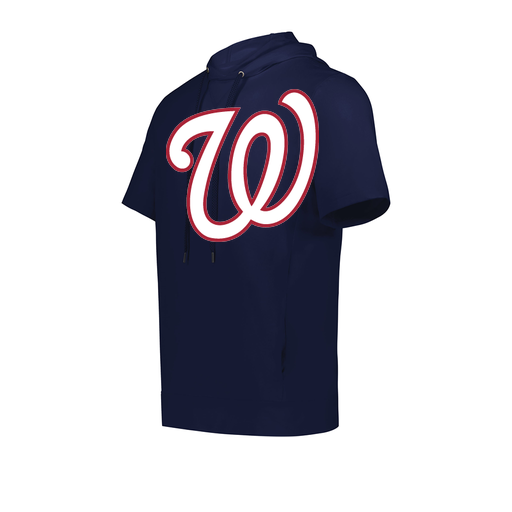 [222605.065.S-LOGO2] YOUTH VENTURA SOFT KNIT SHORT SLEEVE HOODIE (Youth S, Navy, Logo 2)