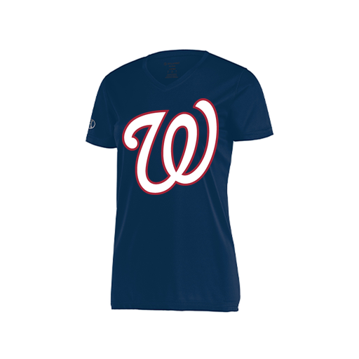 [222820.065.S-LOGO2] Ladies Movement Dri Fit Shirt (Female Adult S, Navy, Logo 2)