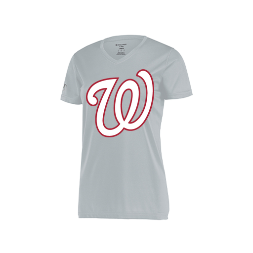 [222820.099.S-LOGO2] Ladies Movement Dri Fit Shirt (Female Adult S, Silver, Logo 2)