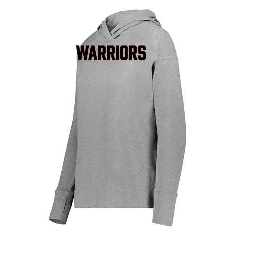 [222798-SIL-FAXS-LOGO3] Ladies Ventura Thin Knit Hoodie (Female Adult XS, Silver, Logo 3)