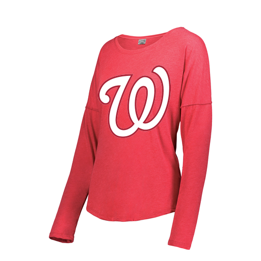 [FTLCUBRD-FAXS-LOGO2] Decker Women's Tri-Blend T-Shirt - Long Sleeve (Female Adult XS, Red, Logo 2)